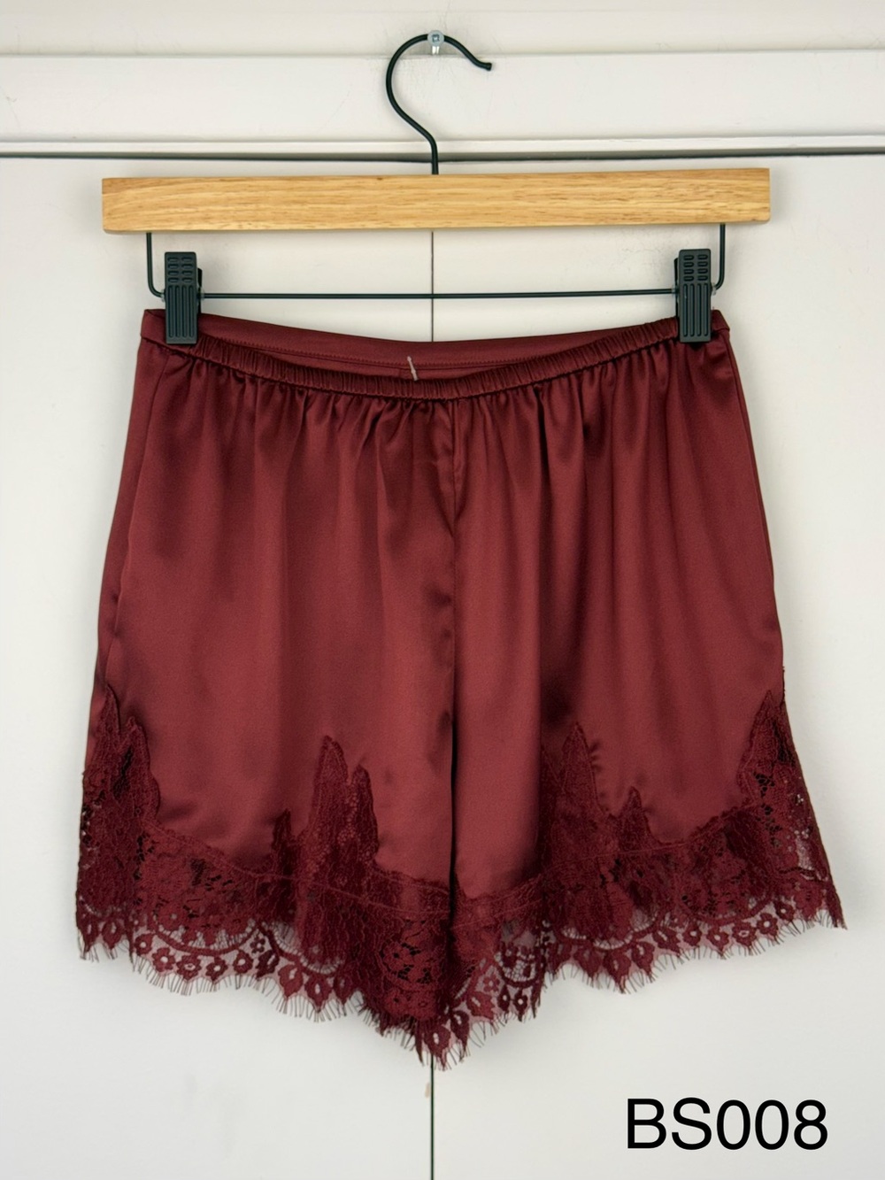 Reformation Fern Satin Lace Shorts Romance XS